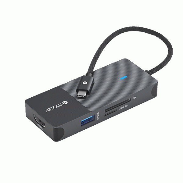 Mazer Infinite.HUB Plus 7-in-1 USB-C to HDMI4K/30hz/USB3.0X3/SD/MicroSd Card with PD3.0-100W/20CM cable