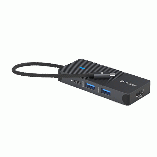 Mazer Infinite.HUB Plus 7-in-1 USB-C to HDMI4K/30hz/USB3.0X3/SD/MicroSd Card with PD3.0-100W/20CM cable
